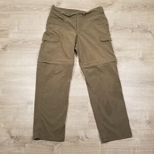 Boy Scouts Of America Switchback Pants Mens 34x30 Green Relaxed Fit Convertible